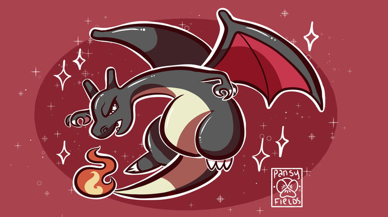 Shiny Charizard Pokemon commission example